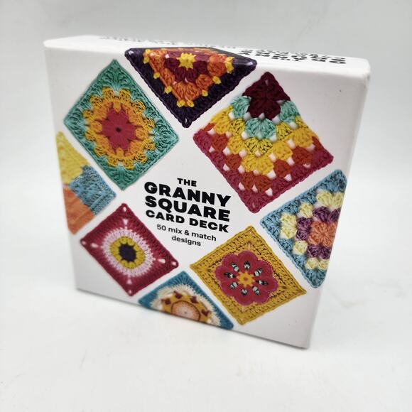 The Granny Square Card Deck & Booklet 50 Mix & Match Designs Knitting Blanket - Picture 1 of 5